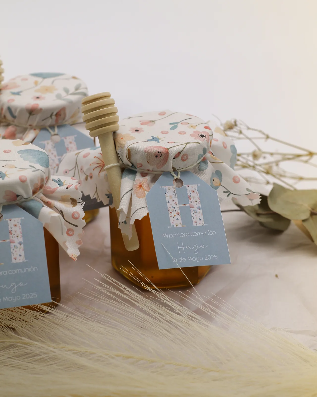 Tarro de miel de 166 g personalizado para invitados