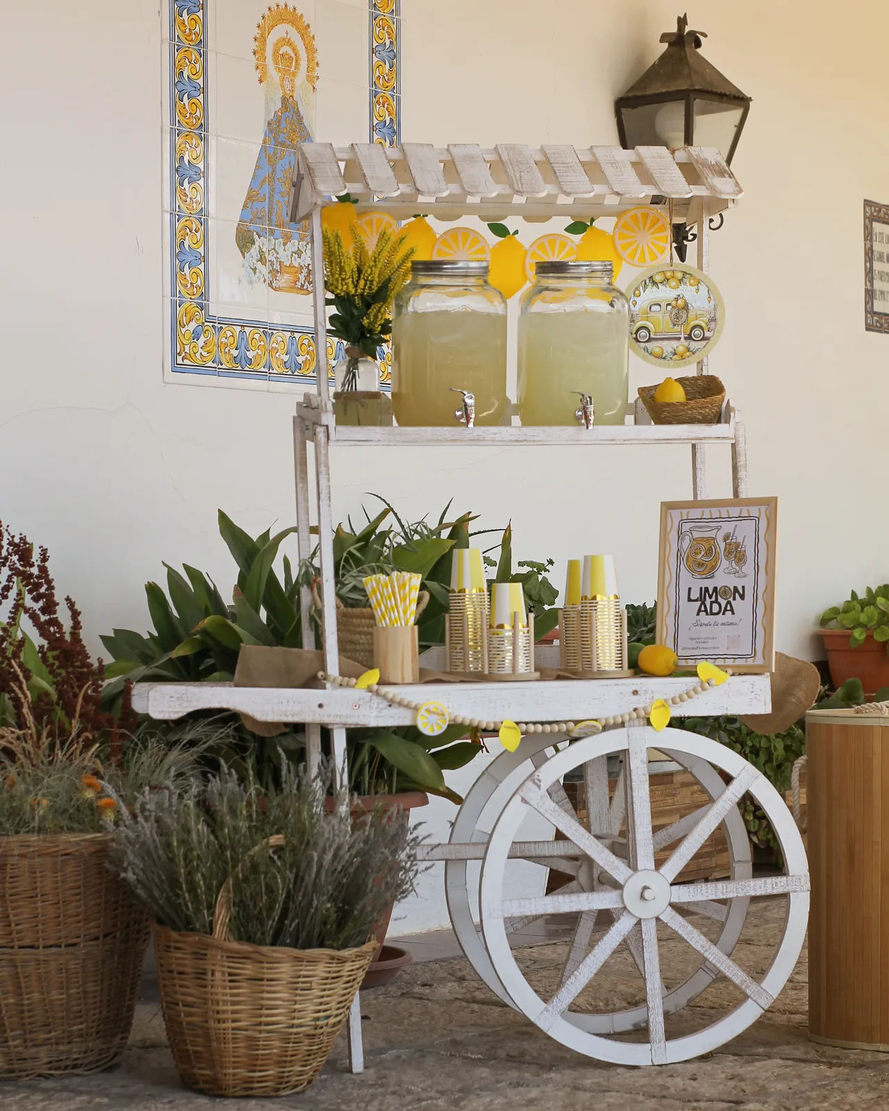 Carro de limonada para bodas y eventos